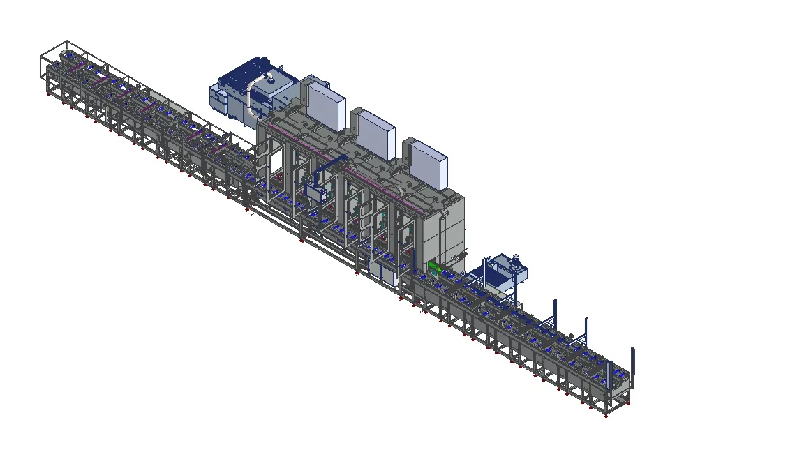 Visualisation of a production line designed by BKM Control